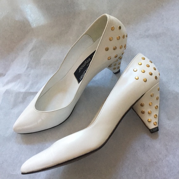 6.5 AA stuart weitzman mr. seymour RARE GOLD STUD Spain Memphis era big hair - Picture 4 of 8